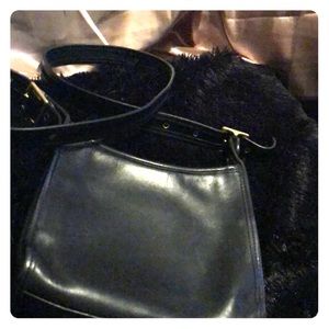 Black Leather coach purse